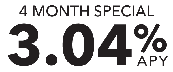 4 Month Special 2.79% APY